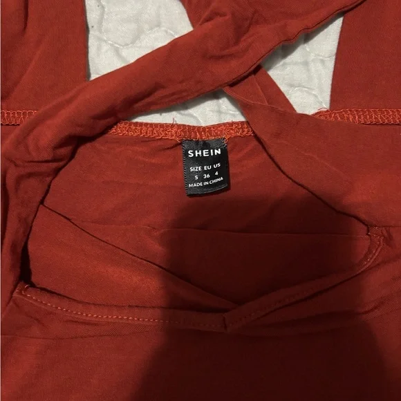 SHEIN Rust Cross-Front Top - Picture 10 of 10